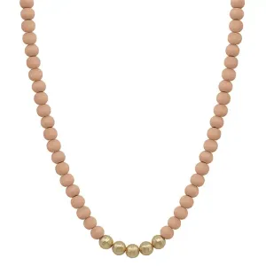 Pink And Gold Beaded Necklace