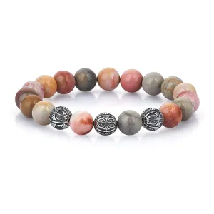 Prime African Agate Apex Beaded Bracelet