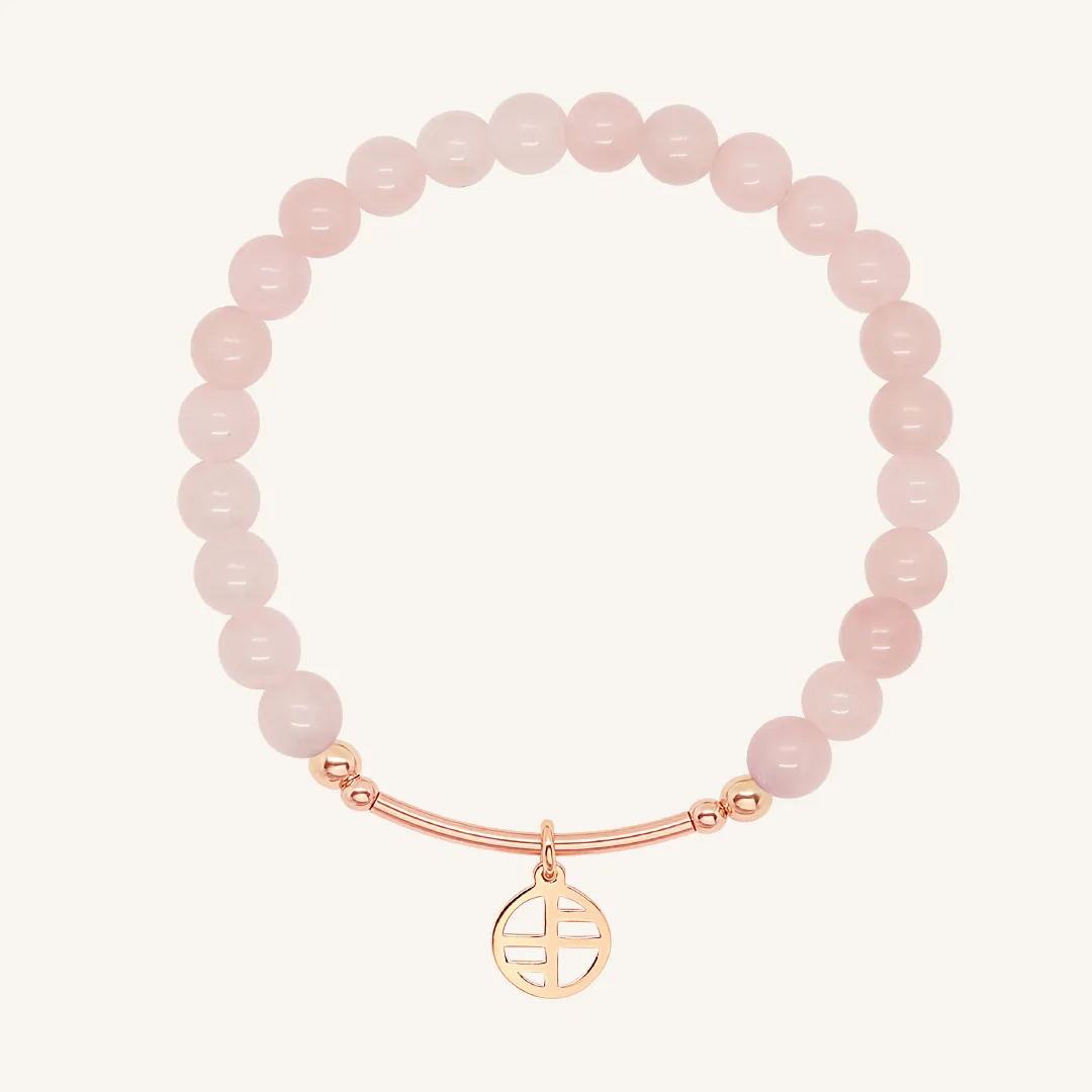 Rose Quartz Charm Bracelet - Stone of Love