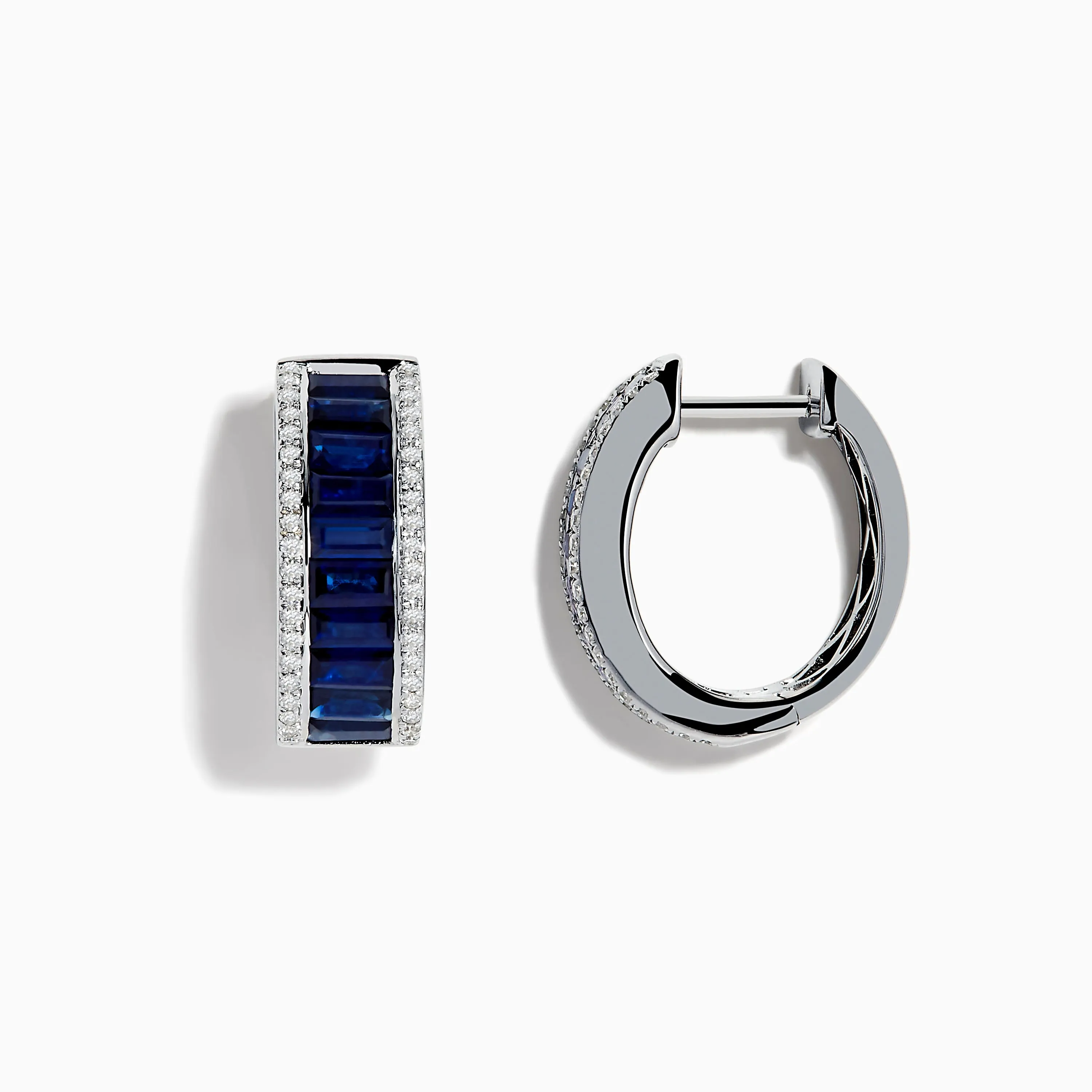 Royale Bleu 14K White Gold Blue Sapphire and Diamond Earrings