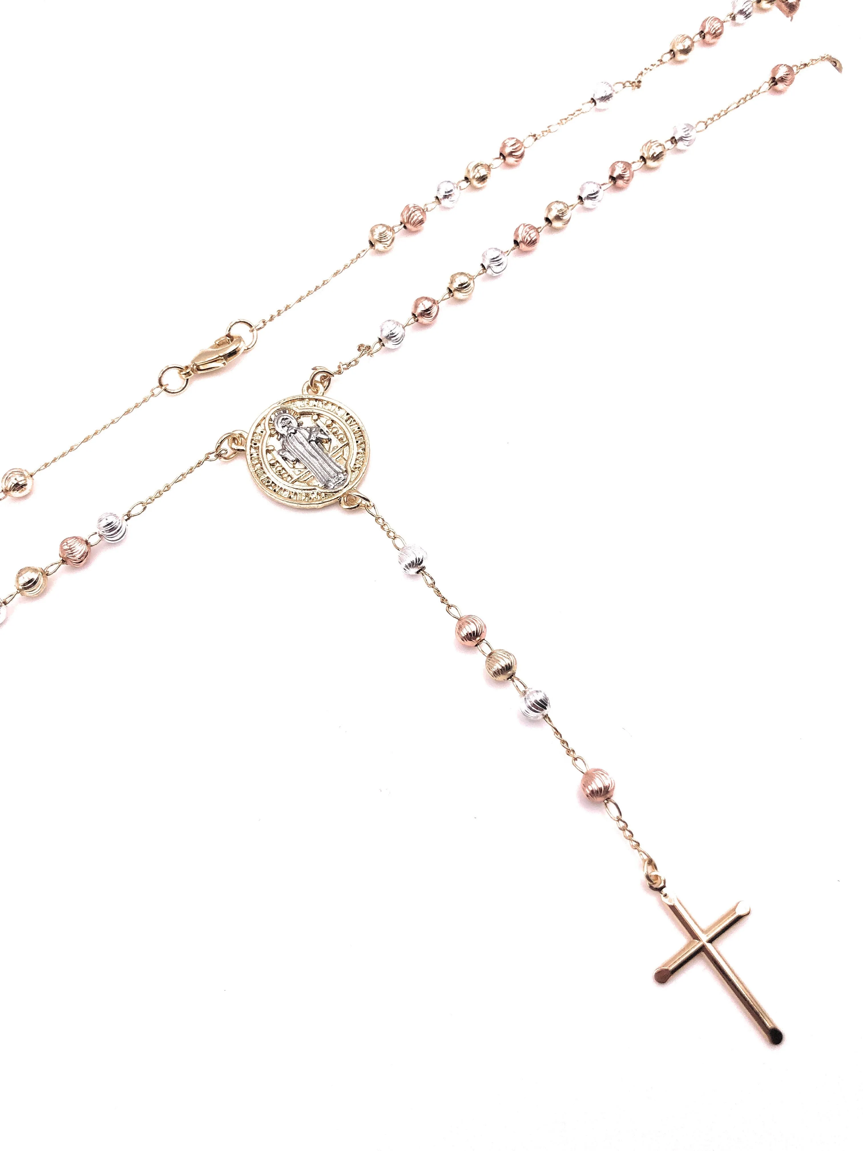 Saint Benedict Long Rosary Unisex Y Necklace