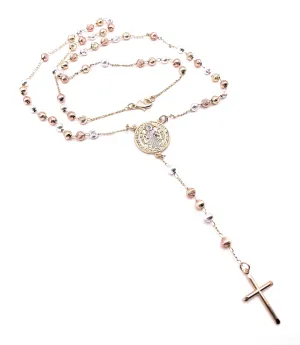 Saint Benedict Long Rosary Unisex Y Necklace