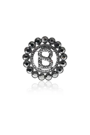 Sara Brooch - Hematite