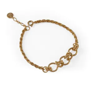 Serpentine Knot Chain Bracelet - Gold