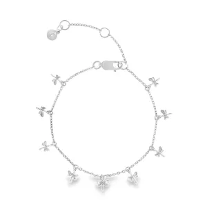 Silver Dancing Dragonflies Bracelet