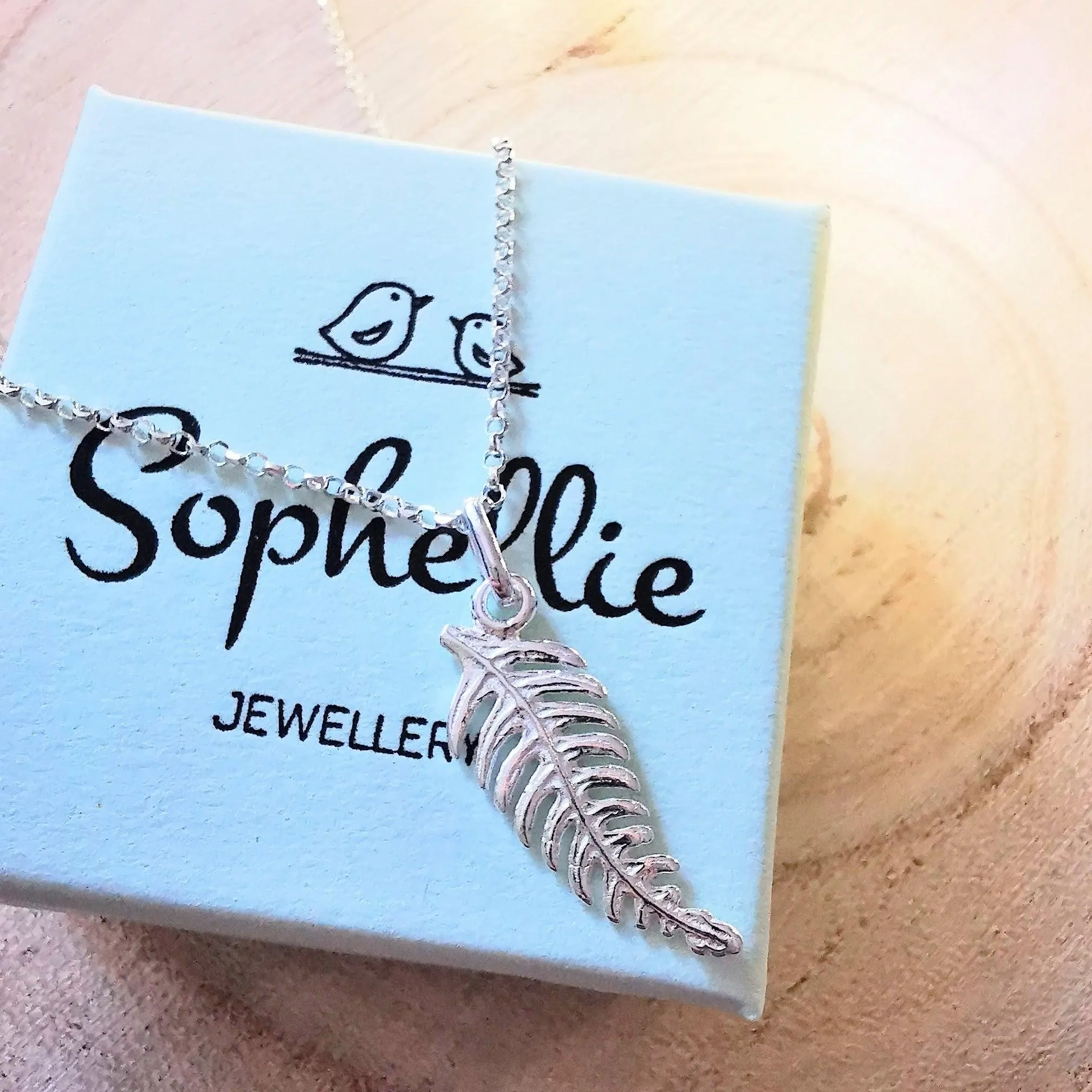 Silver Fern Leaf Pendant Necklace