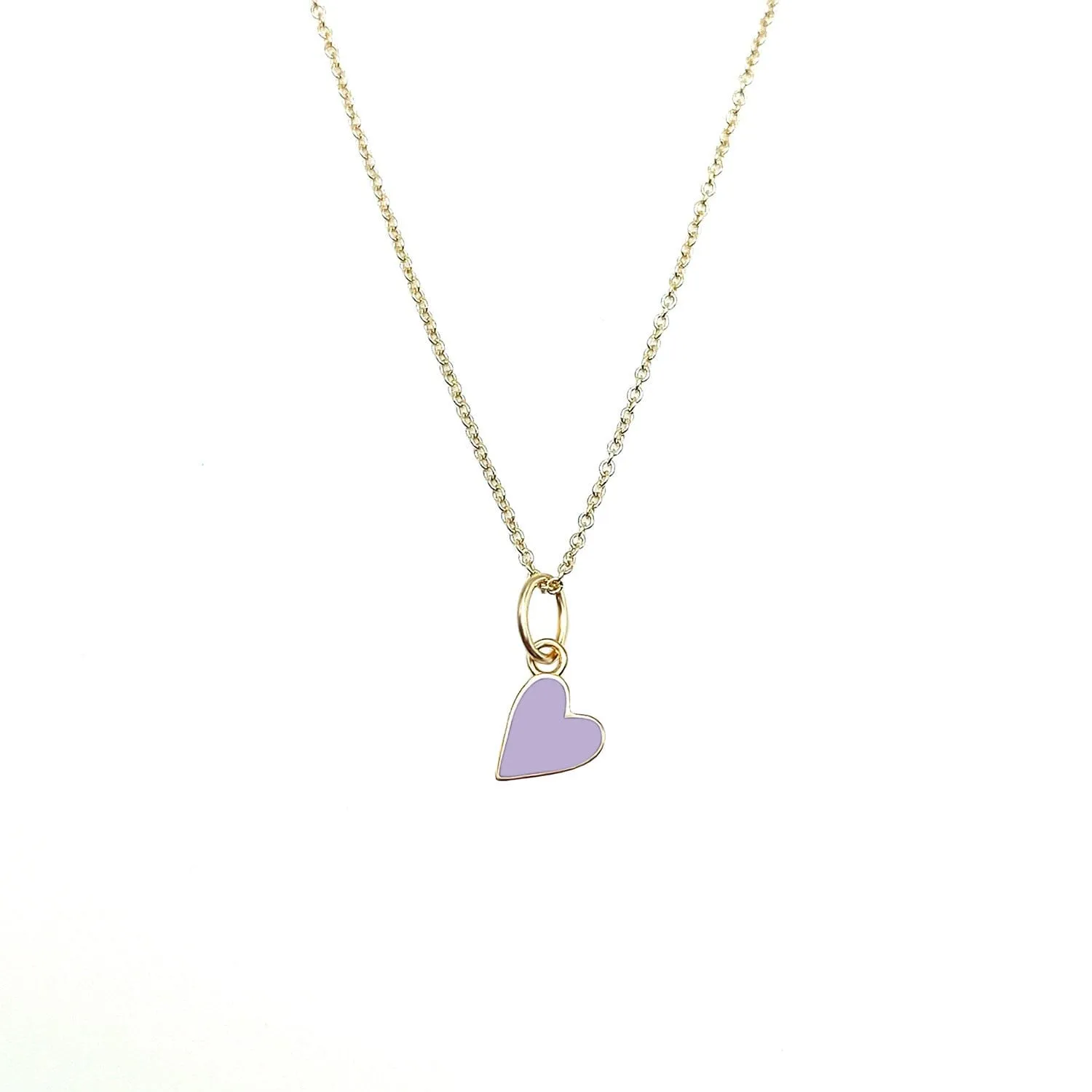 Solid Enamel Heart Necklace