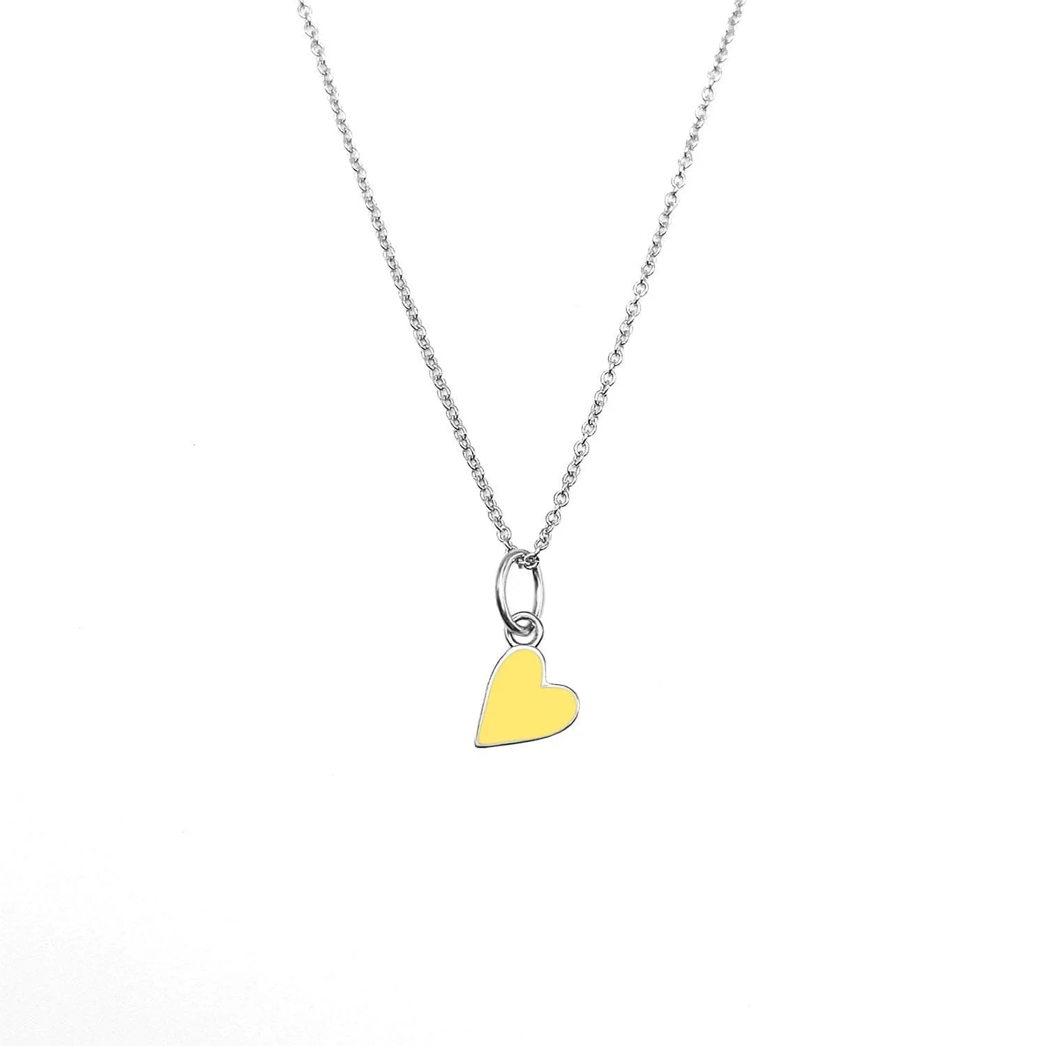 Solid Enamel Heart Necklace