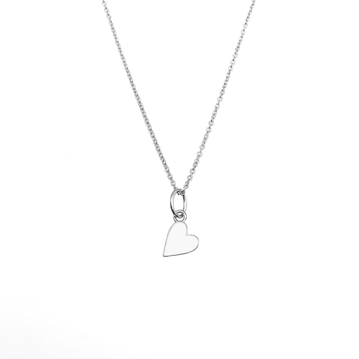 Solid Enamel Heart Necklace