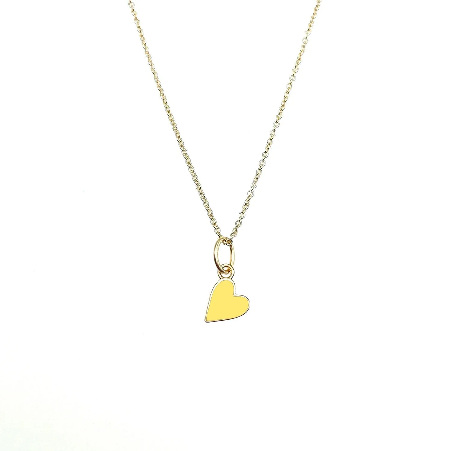 Solid Enamel Heart Necklace