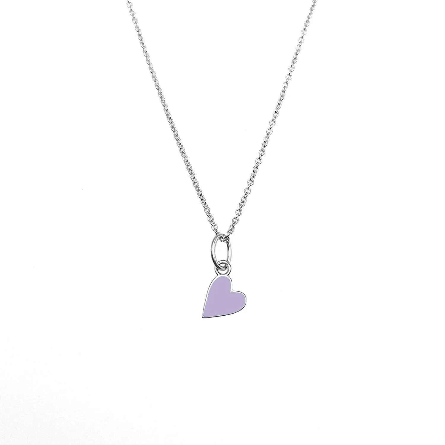 Solid Enamel Heart Necklace