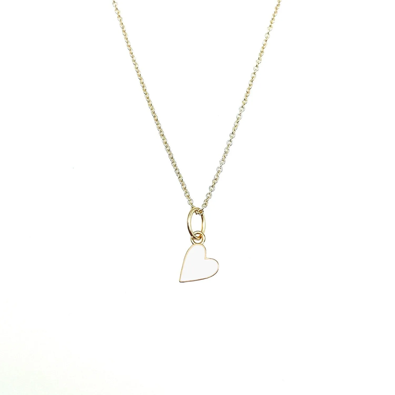 Solid Enamel Heart Necklace