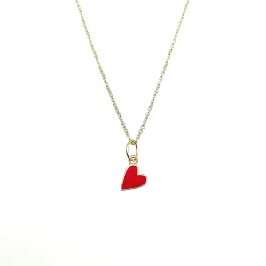 Solid Enamel Heart Necklace