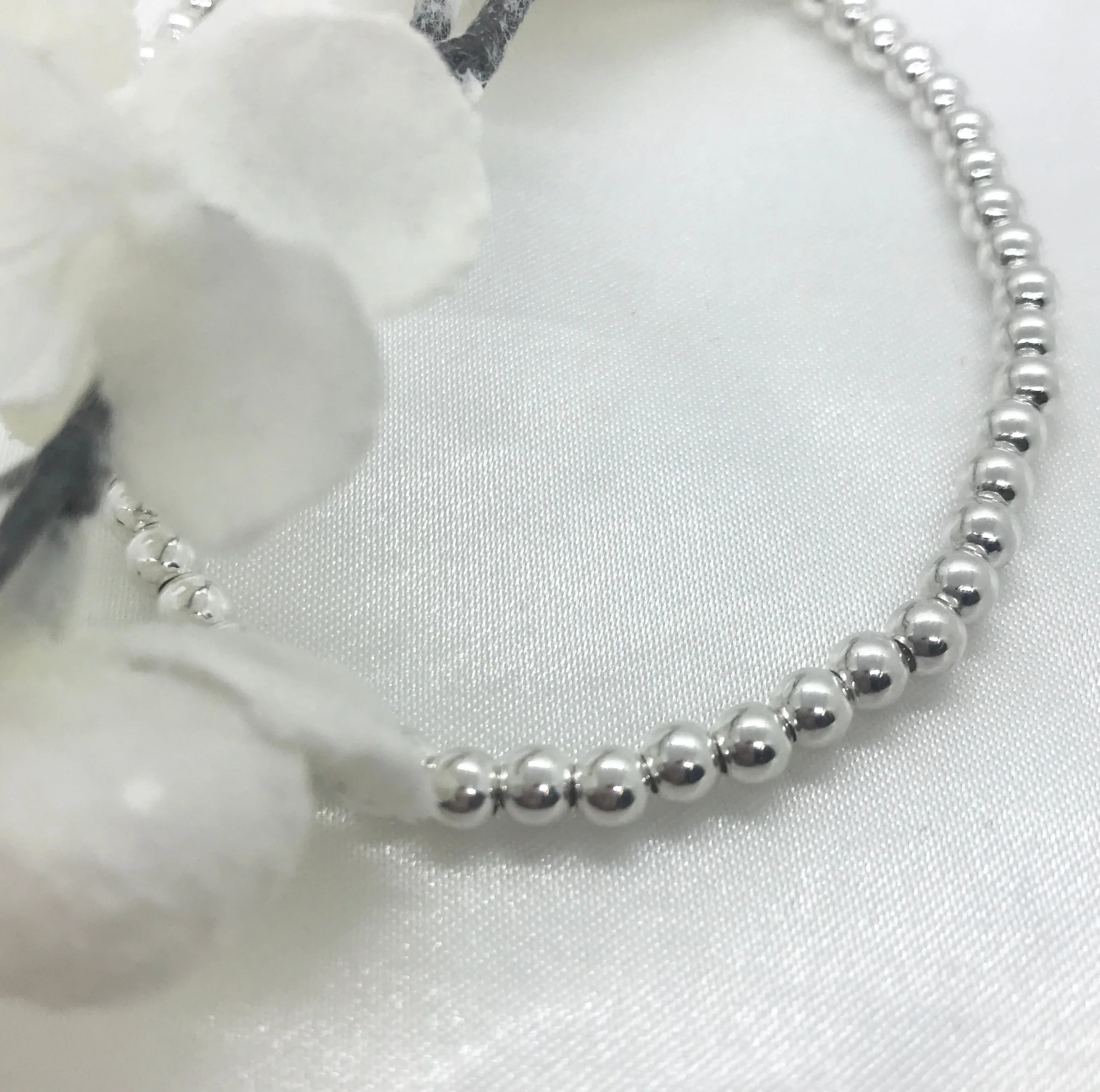 Sterling Silver Ball Bracelet - 4mm