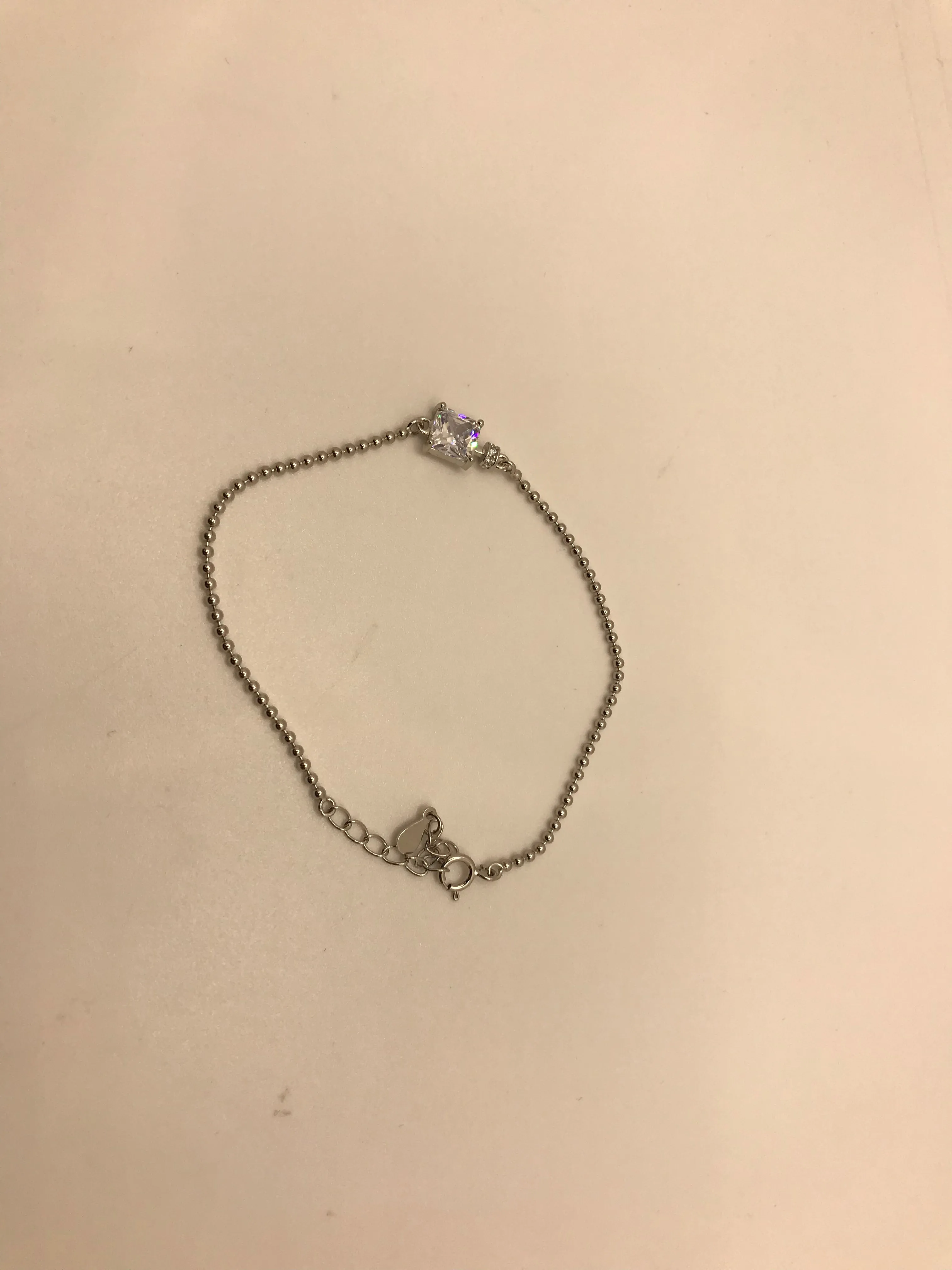 Sterling silver CZ stone bracelet