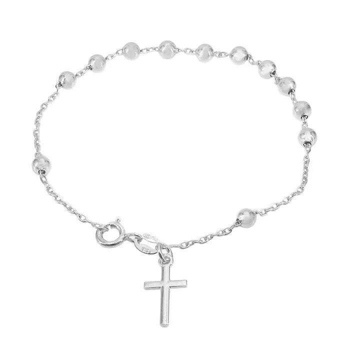 Sterling Silver Rosary Bracelet - 5mm