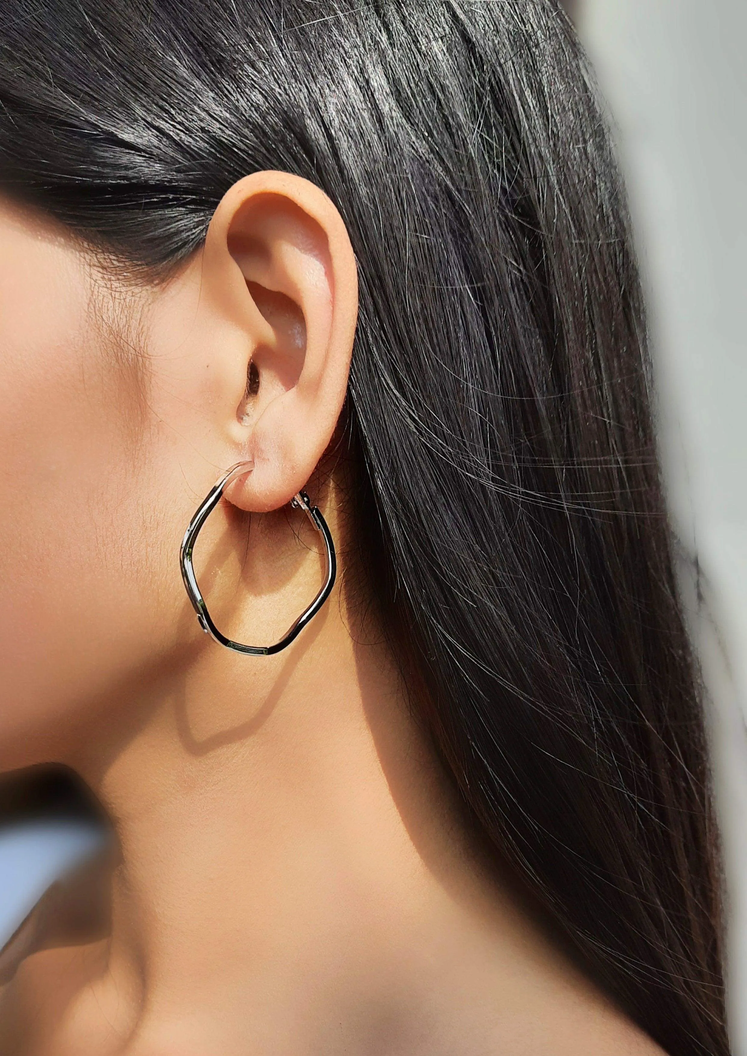 Sterling Silver Statement Hoops