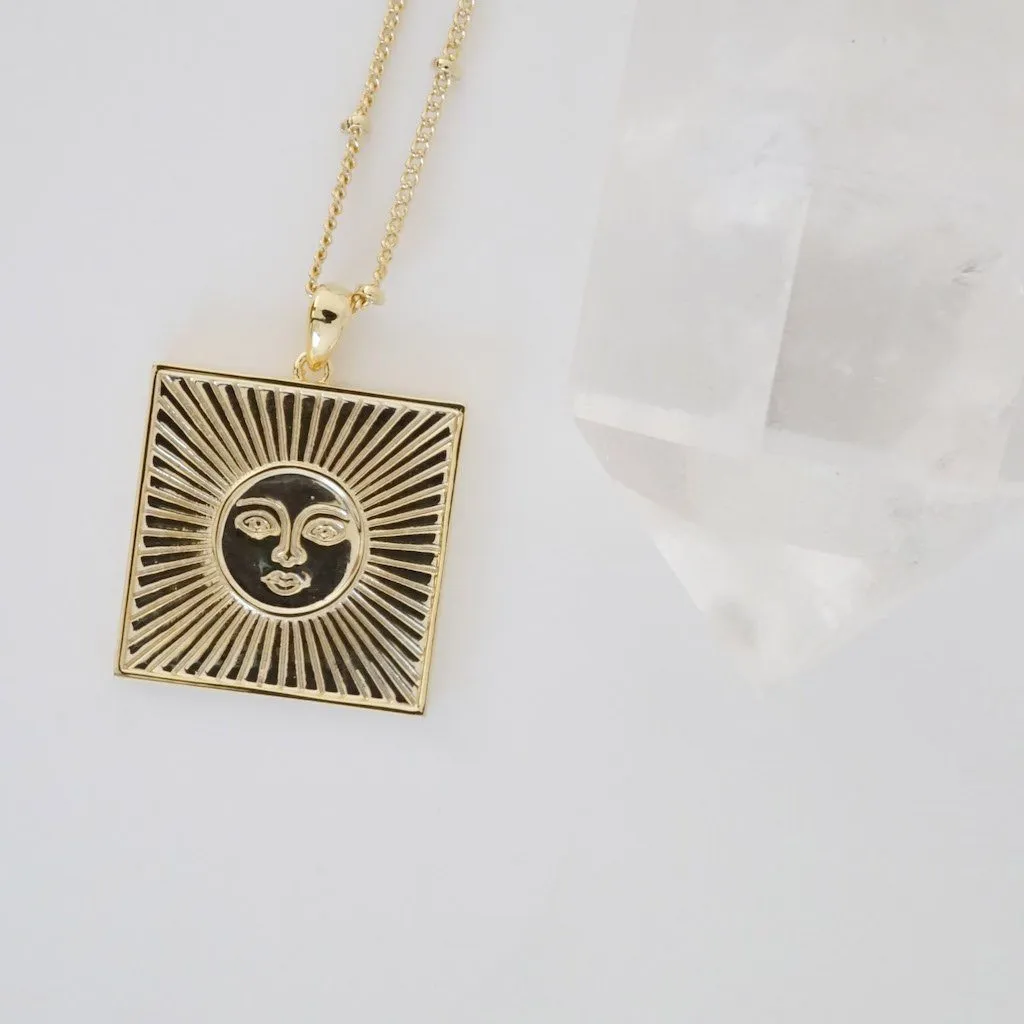 Sun Goddess Plate Necklace