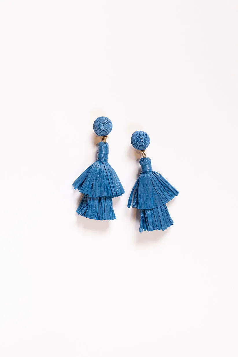 Tassel Earrings in Blue