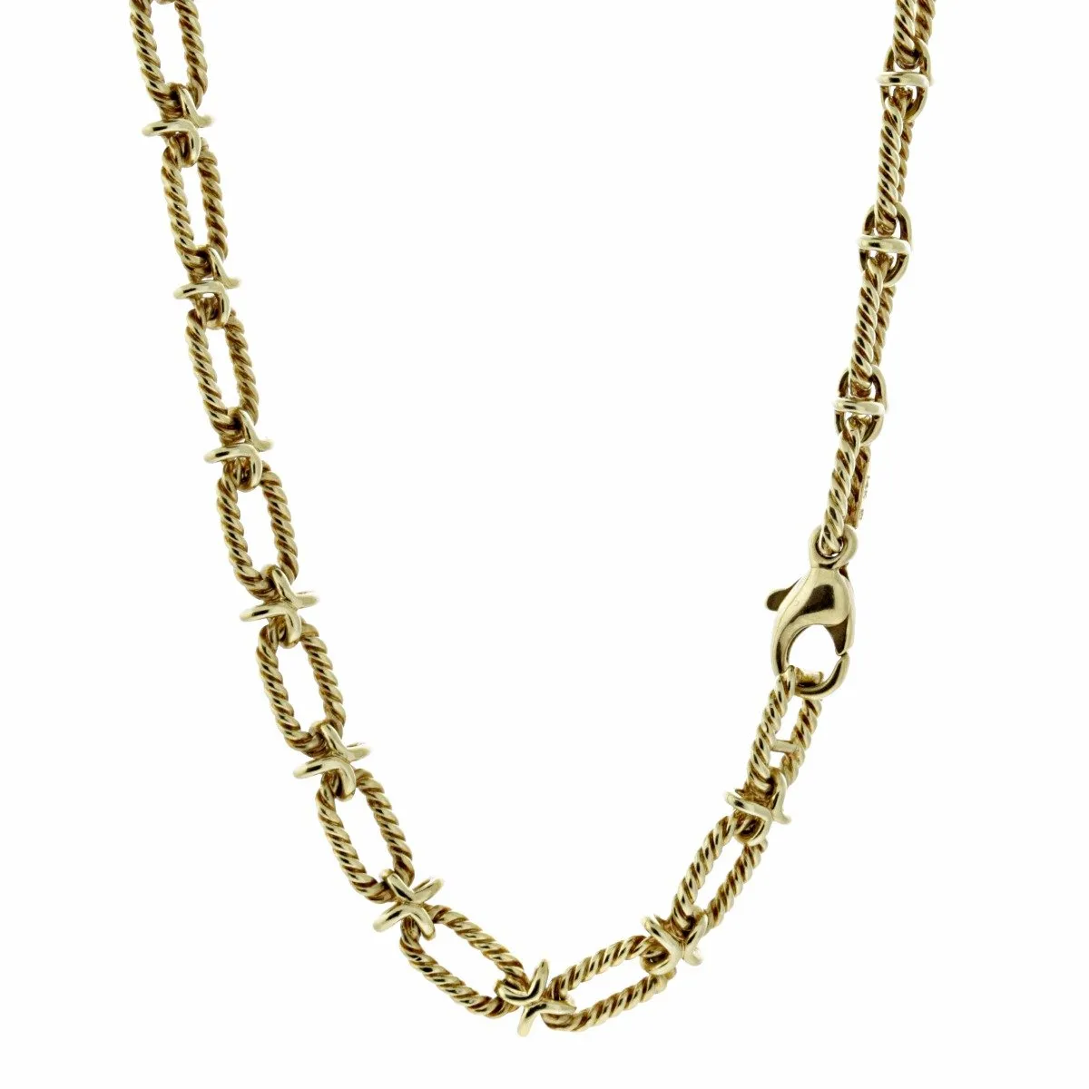 Tiffany & Co Woven Gold Sautoir Necklace