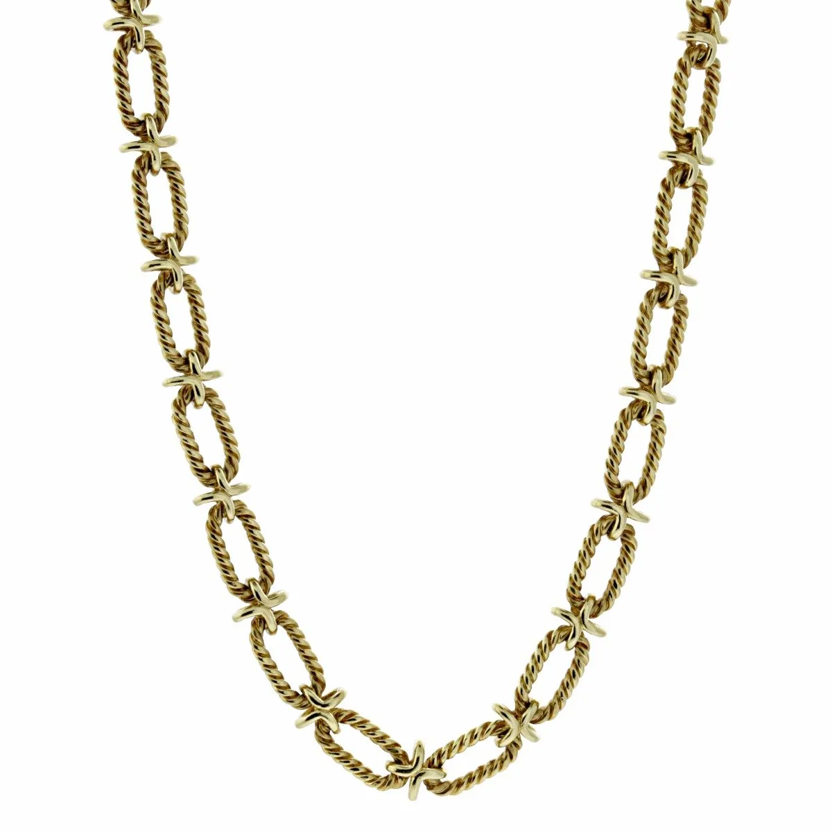 Tiffany & Co Woven Gold Sautoir Necklace