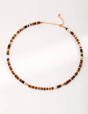 Tiger Eye Gemstone Beads Necklace