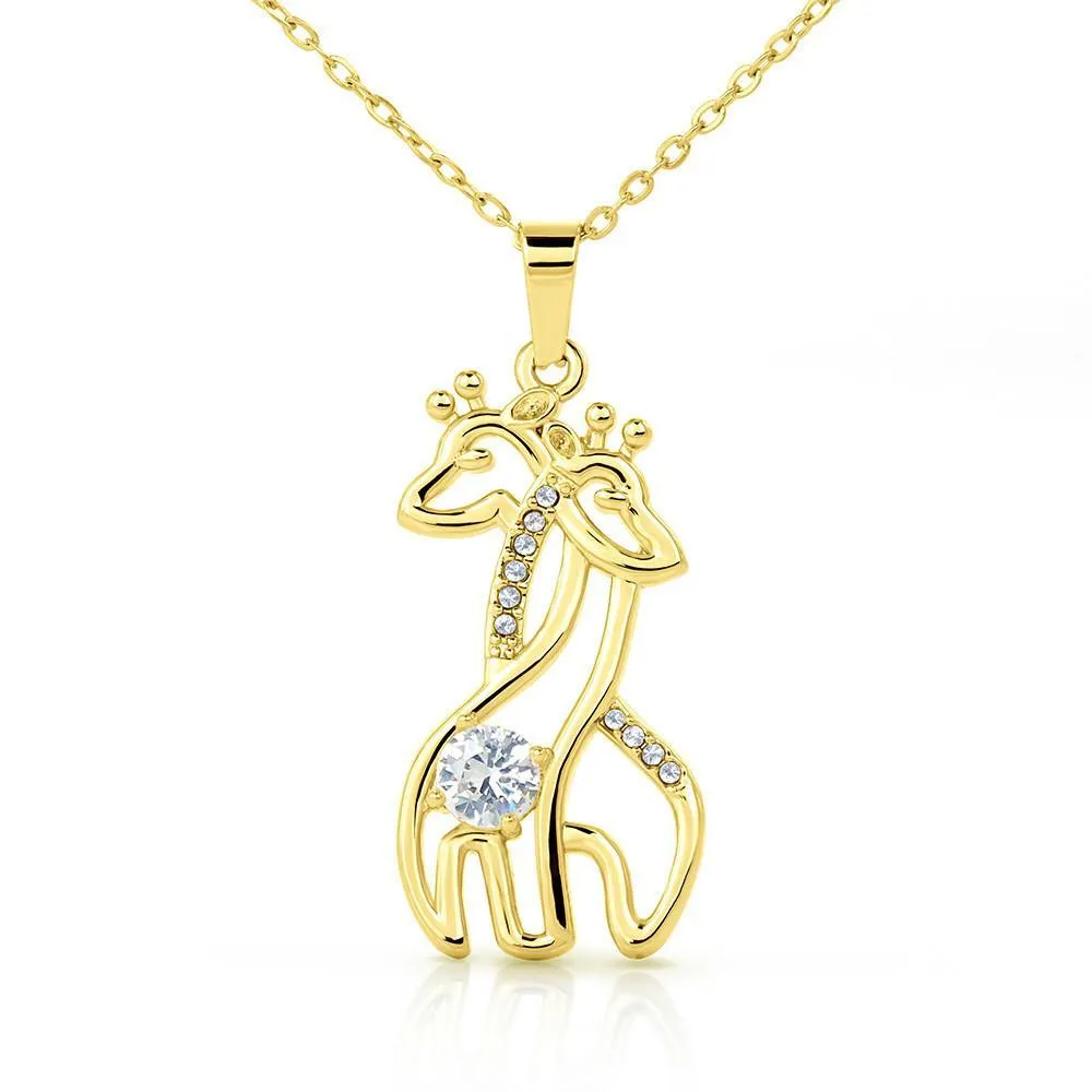 To My Beautiful Wife Valentine's Day Giraffe Necklace