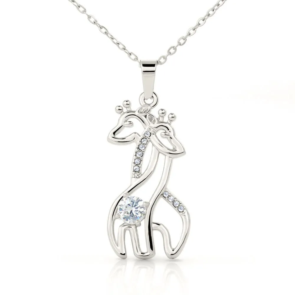 To My Beautiful Wife Valentine's Day Giraffe Necklace