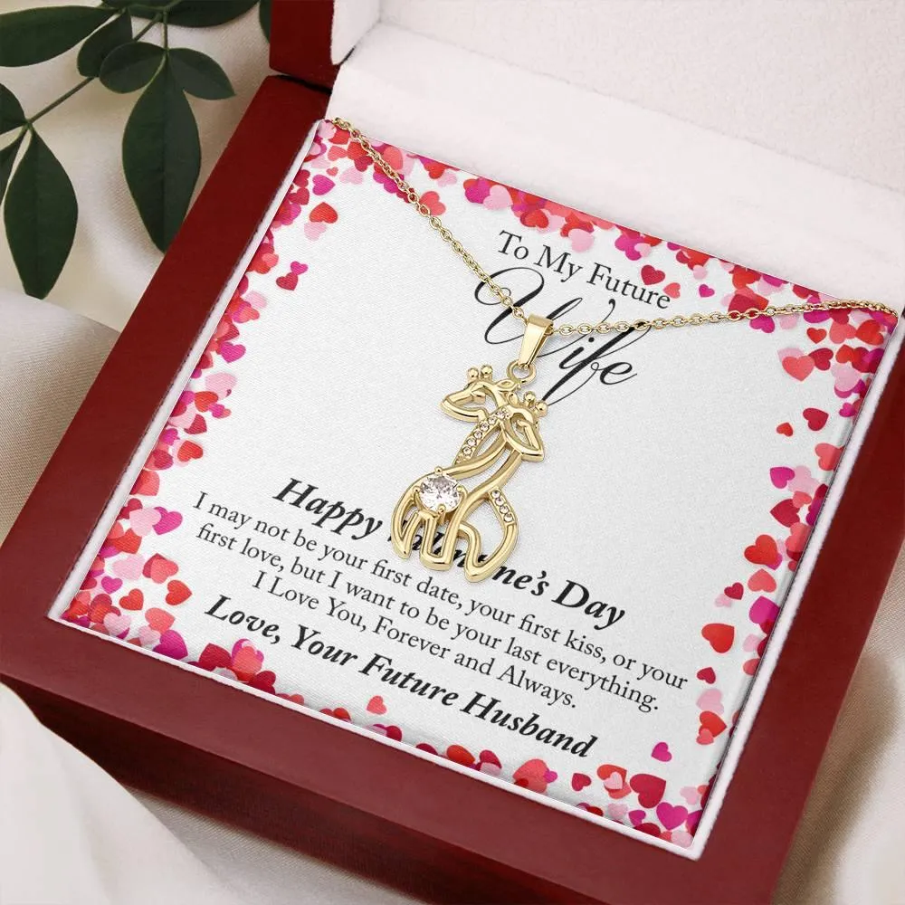 To My Future Wife Valentine's Day Giraffe Necklace