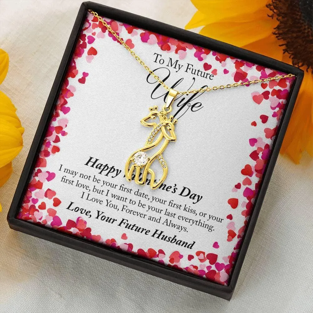 To My Future Wife Valentine's Day Giraffe Necklace