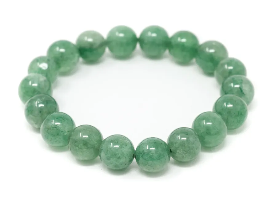 Verdant Guardian Strawberry Crystal Handmade Beaded Bracelet