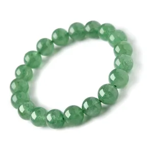 Verdant Guardian Strawberry Crystal Handmade Beaded Bracelet