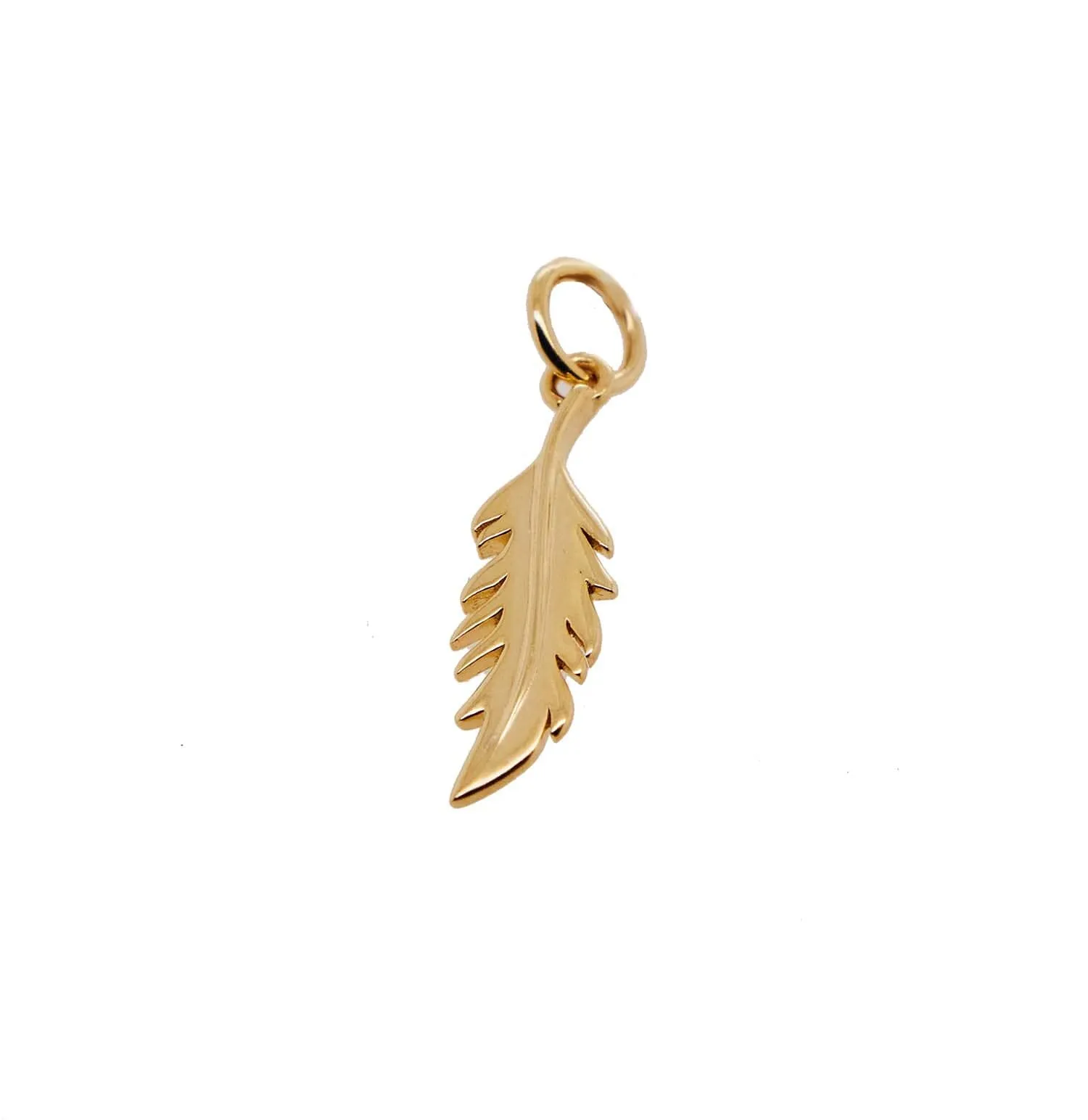 Vertical Flamingo Feather Charm by Lindsey Gurk