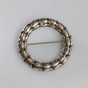 Vintage Georg Jensen Jewelry | Sigvard Bernadotte Laurel Wreath Brooch 301