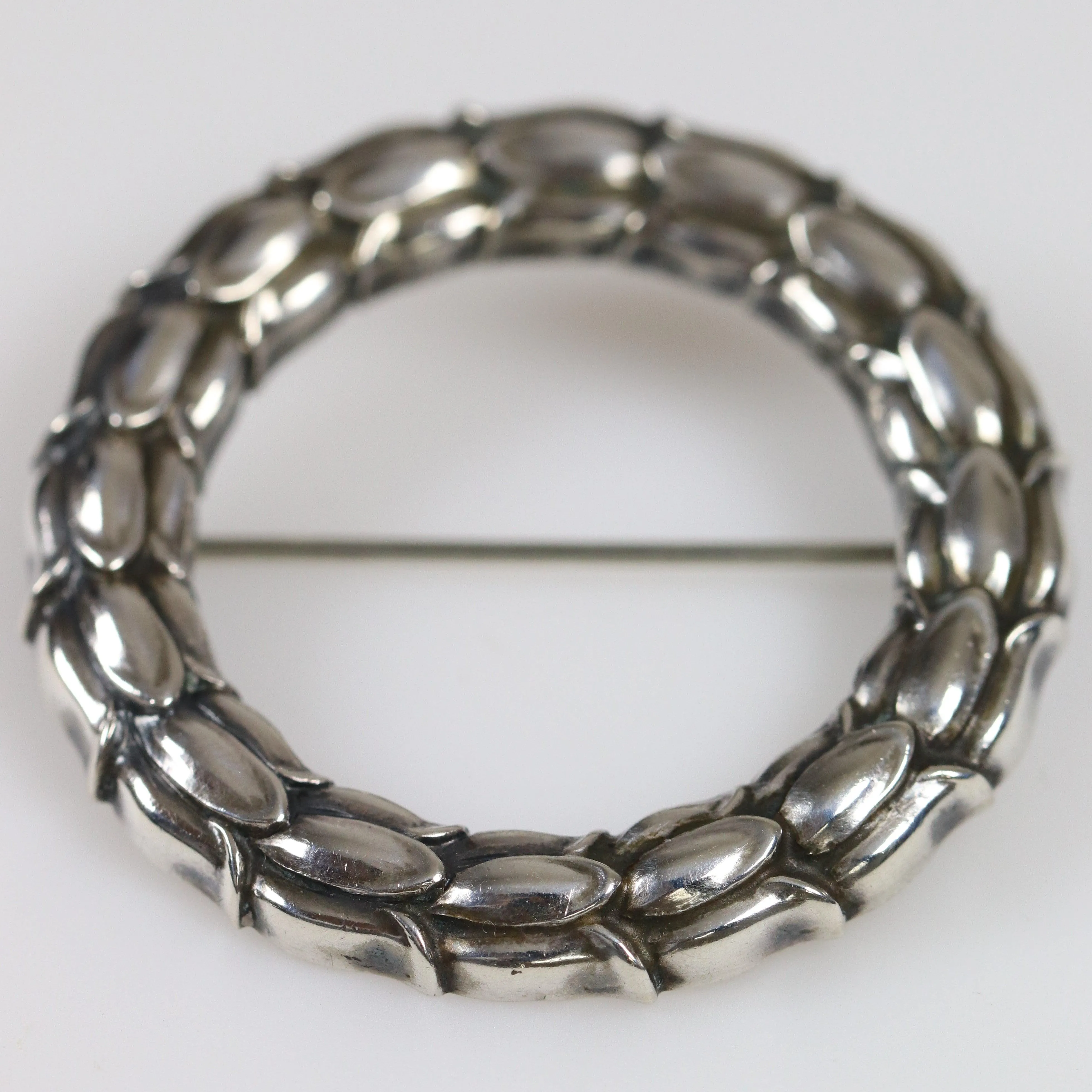 Vintage Georg Jensen Jewelry | Sigvard Bernadotte Laurel Wreath Brooch 301