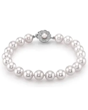 White Japanese Akoya Pearl Bracelet, 7.5-8.0mm