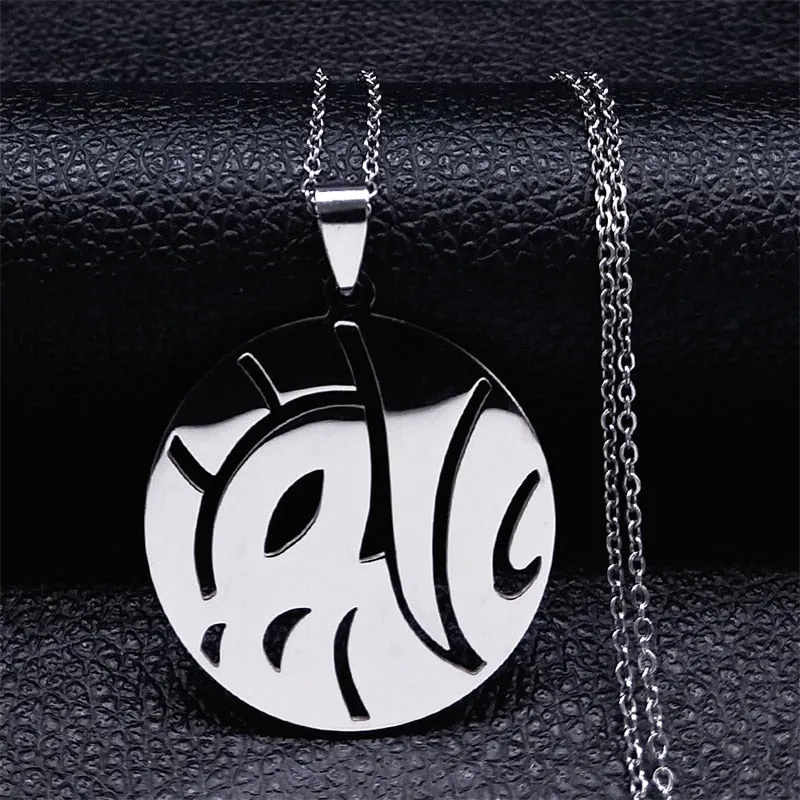 Witch Broom Cat Stainless Steel Necklace Women Witchcraft Silver Color Witches&#39; Pagan Wiccan Necklaces Jewelry colgantes N1050S2