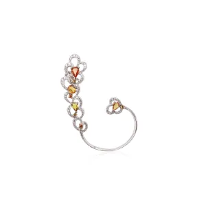 Yellow Sapphire Diamond Earcuff